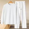 thumbnail image 1 of Gamivast Men's 2 Piece Sweatsuit Set Solid Crewneck Sweatshirt and Drawstring Joggers Soft Fleece Tracksuit for Casual Daily Lounge Athletic Wear, 1 of 4