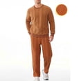 thumbnail image 1 of Gamivast Men's Cable Knit Sweater Set Crewneck Pullover Top and Pants Soft Warm 2 Piece Outfit for Winter Casual Daily Home Lounge Sleepwear Clothing, 1 of 7