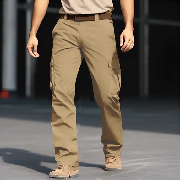 Gamivast Men's Cargo Pants Lightweight Quick Dry Outdoor Work Trousers with Multi Pockets Relaxed Fit Hiking Pants for Fishing Safari Camping Travel