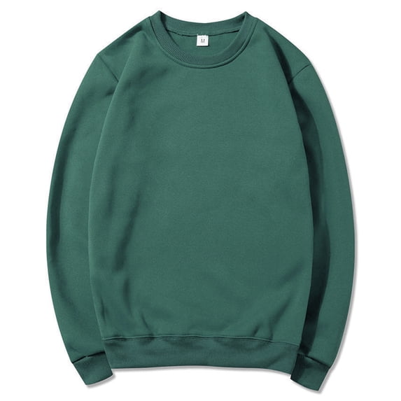 Gamivast Men's Crewneck Sweatshirts Long Sleeve Pullover Tops Casual Basic Activewear Sweaters Fall Winter Warm Outerwear for Lounging Workout Army Green L