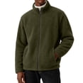 thumbnail image 1 of Gamivast Men's Fleece Jacket Full Zip up Sherpa Coat Stand Collar Winter Warm Outerwear Casual Long Sleeve Fluffy Tops with Pockets for Outdoor, 1 of 6
