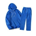 thumbnail image 1 of Gamivast Men's Fuzzy Fleece Set Hooded Pullover and Pants Plush Sherpa Outfit Warm Winter Sleepwear for Lounging Indoor Relaxing Comfy Pajama Suit, 1 of 7