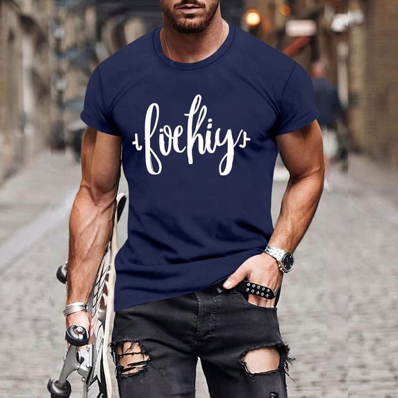 Gamivast Men's Graphic T-Shirts Letter Print Crew Neck Summer Shirts Short Sleeve Tshirts Shirts Soft Breathable Streetwear Hip Hop Casual Daily Tees