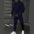 thumbnail image 1 of Gamivast Men's Jacquard Knit Tracksuit Long Sleeve Shirt and Drawstring Pants Set Soft Textured Outfit for Casual Golf Daily Lounge Athletic, 1 of 6