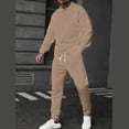 thumbnail image 1 of Gamivast Men's Jacquard Knit Tracksuit Long Sleeve Shirt and Drawstring Pants Set Soft Textured Outfit for Casual Golf Daily Lounge Athletic, 1 of 6