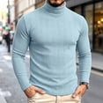 thumbnail image 1 of Gamivast Men's Mock Neck Ribbed Sweater Long Sleeve Slim Fit Pullover Soft Casual Tops for Daily Wear Autumn Winter, 1 of 9