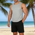 thumbnail image 1 of Gamivast Men's Muscle Tank Set Sleeveless Vest and Shorts Breathable Gym Outfit for Bodybuilding Workout Running Summer Beach Sporty Active Wear, 1 of 7