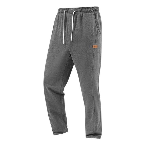 Gamivast Men's Sweatpants Athletic Loose Fitted Straight Leg Elastic Waist Pants with Pockets Casual Work Drawstring Open Bottom Sweatpants Comfortable Trendy Joggers