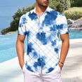 thumbnail image 1 of Gamivast Men's Tie Dye Button Down Shirts Short Sleeve Abstract Print Beach Tops Lightweight Breathable Casual Summer Vacation Hawaiian Blouse, 1 of 6