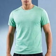 thumbnail image 1 of Gamivast Mens Athletic Shirts & Tees Lightweight Mesh Knit Crew Neck Short Sleeve Gym Shirts Breathable Workout Shirts Solid Shoulder Detail Running, 1 of 5