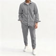 thumbnail image 1 of Gamivast Mens Casual Corduroy Set Long Sleeve Button Down Shirt and Pants Outfit Vintage Streetwear Soft Ribbed Texture Suit for Daily Travel Attire, 1 of 3