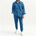 thumbnail image 1 of Gamivast Mens Casual Corduroy Set Long Sleeve Button Down Shirt and Pants Outfit Vintage Streetwear Soft Ribbed Texture Suit for Daily Travel Attire, 1 of 3