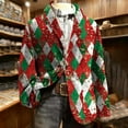 thumbnail image 1 of Gamivast Mens Christmas Blazer Jackets Plus Size Corduroy Graphic Lapel Collar Party Suit Jacket Funny Loose Fitted Lightweight One Button Sport Coat with Pockets, 1 of 6
