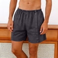 thumbnail image 1 of Mens Cotton Shorts Elastic Waist Soft Pajama Shorts Breathable Sleepwear Lounge Shorts Comfortable Casual Yoga Gym Training Outfits, 1 of 5