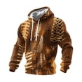 thumbnail image 1 of Gamivast Mens Hoodies Pullover Print Checked Oversized Long Sleeve Crewneck Hooded Sweatshirts Soft Loose Casual Outdoor Camping & Daily Loungewear, 1 of 5