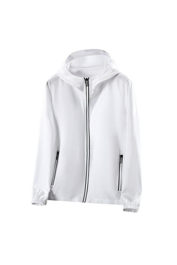 Mens Long Sleeve Sun Shirt Zip up Reflective Strip Running Jacket Soft Workout Hoodies Breathable Gym Sporty Outdoor Active Wear