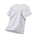 thumbnail image 1 of Gamivast Mens Quarter Zip Short Sleeve Shirts Casual Colorblock Golf Shirt Wicking Collared T-Shirt Slim Fit Shirt with Pocket White XXXXL Clearance Purchase History for My Accounts, 1 of 7