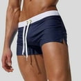 thumbnail image 1 of Mens Trunks Swimming Color Block Elastic Waist Drawstring Swim Trunks Quick Dry Board Shorts Athletic Gym Workout Summer Beach Outfits, 1 of 5