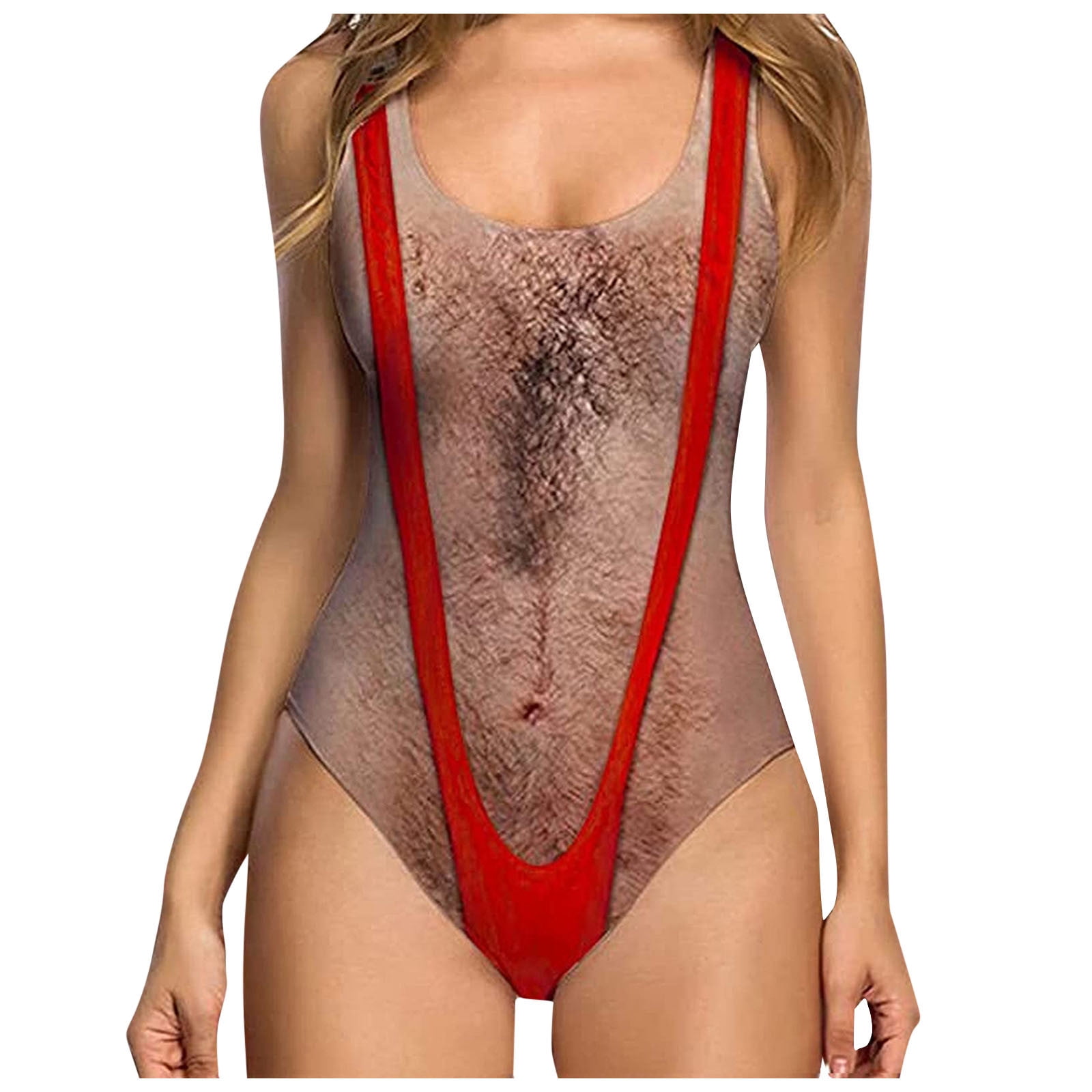 Gamivast Monokini Swimsuits for Women Sexy Hairy Chest Bathing Suit
