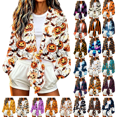 thumbnail image 1 of Gamivast Open Front Cardigan for Women Tie Knot Long Sleeve Shrugs Witch Hat Print Lightweight Cropped Tops Halloween Cover Up for Fall Festival Holiday Outfits, 1 of 6