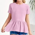 thumbnail image 1 of Gamivast Orders Placed My Account Recently Girls Short Sleeve Tops Casual Crewneck T Shirts Kids Solid Color Tunic Tees Blouses Size 4-15 Years Pink My Orders Placed Recently by Me Delivery Status, 1 of 8