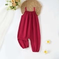 thumbnail image 1 of Gamivast Overalls for Girls Pull on Elastic Hem Harem Pants Cropped Loose Fit Comfy Pants Romper Jumpsuit for Summer Vacation Casual Play Outfit Beach Wear, 1 of 6