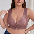thumbnail image 1 of Gamivast Plus Size Front Closure Bras for Women Wireless Full Coverage Supportive Soft Lace Bralette Stretchy Breathable Everyday Bralette, 1 of 5