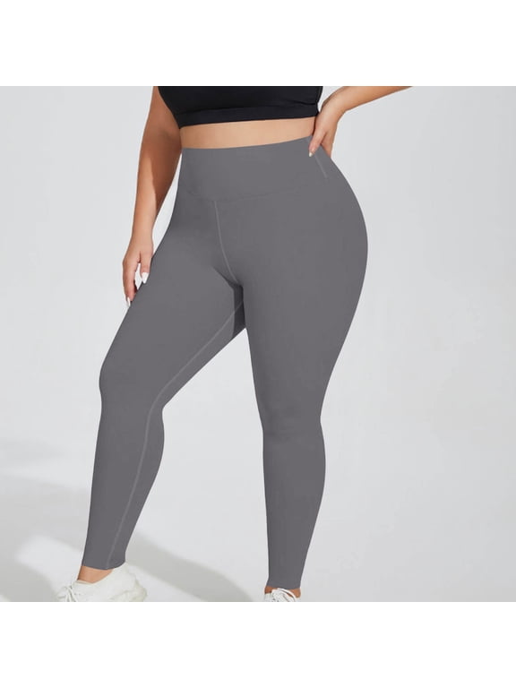Plus Size Leggings for Women Work Out Stretchy Tummy Control High Waist Yoga Pants Athletic Fitted Lifting Legging Running Compression Trousers