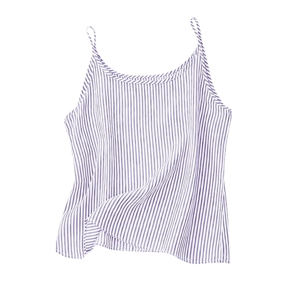 Gamivast Plus Size Linen Camisole Tops for Women Scoop Neck Sleeveless Casual Everyday Wear Tank Tops Loose Fit Striped Pattern Lightweight Flowy Basic Tees And Tanks Going Out Summer Tops