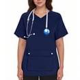 thumbnail image 1 of Gamivast Plus Size Scrubs for Women Tops Loose Fit V-Neck Short Sleeve Maternity Scrubs Wrinkle-Resistant Breathable Scrubs s Large Two Pocket Nursing Uniform Top, 1 of 7