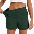 thumbnail image 1 of Gamivast Plus Size Shorts for Women Pull on Stretchy Trendy Shorts with Pockets Summer Loose Fit Straight Leg Casual Shorts Beach Travel Bottoms Green XXL, 1 of 6