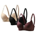 thumbnail image 1 of Gamivast Plus Size Tshirt Bra for Women 3 Pack Underwire Full Coverage Bras with Support Comfortable Seamless Adjustable Strap Sleeping Bralette, 1 of 5