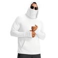 thumbnail image 1 of Gamivast Plus Size UPF Shirt for Men Regular Fit Summer Hoodies Soft Breathable Lightweight Sun Protection Shirts Solid Face Mask Front Pocket Outdoor Hiking Active Wear, 1 of 7