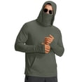 thumbnail image 1 of Gamivast Plus Size UPF Shirt for Men Regular Fit Summer Hoodies Soft Breathable Lightweight Sun Protection Shirts Solid Face Mask Front Pocket Outdoor Hiking Active Wear, 1 of 7