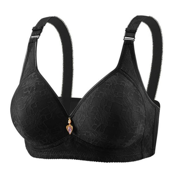 Gamivast Plus Size Womens Lace Bra without Underwire Comfortable Supportive Full Coverage Bras Adjustable Strap Everyday Push up Bralette