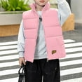 thumbnail image 1 of Gamivast Puffer Jacket Vest Boys and Girls Size 4-13 Lightweight Letter Printed Stand Collar Down Jackets with Pockets Winter Padded Sleeveless Coats for Kids Teen, 1 of 6