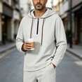 thumbnail image 1 of Gamivast Pullover Hoodie for Men Quarter Zip Hooded Sweatshirt Soft Lightweight Long Sleeve Tops with Drawstring Casual Athletic Shirts for Workout Daily Wear Lounge White XXL, 1 of 7