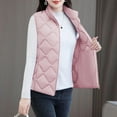 thumbnail image 1 of Gamivast Quilted Vest for Women Plus Size Padded Lightweight Zip up Stand Collar Sleeveless Winter Warm Jackets Loose Casual Zipper Pockets Coats Fall Fashion Outfits, 1 of 6