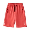 thumbnail image 1 of Gamivast Running Shorts for Boys Quick Dry Lightweight Workout Gym Shorts with Zipper Pockets Athletic Elastic Waist Drawstring Shorts Breathable Training Sports Performance Basketball Bottoms, 1 of 4