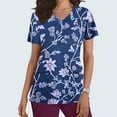 thumbnail image 1 of Gamivast Scrubs for Women Classic Print V-Neck Breathable Nursing Scrubs Soft Stretch Short Sleeve Scrub Tops with Pockets Modern Fit Healthcare Workwear, 1 of 5