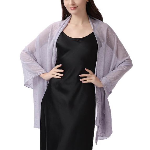 Gamivast Sheer Kimono Shawl for Women Lightweight Polka Dot Chiffon Wrap Open Front Cover up Scarf Cardigan for Evening Dress Beach Travel Party Layering Outfit Wear