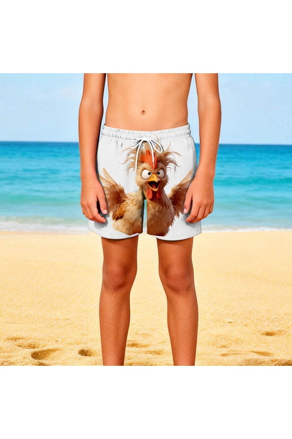 Shorts for Men Drawstring Elastic Waist Funny Graphic Beach Shorts with Pockets Loose Fit Casual Summer Swim Trunks Novelty Print Vacation Wear
