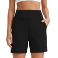 thumbnail image 1 of Gamivast Shorts for Women with Pockets High Waisted Stretchy Casual Shorts Loose Fit Mid Thigh Pull on Summer Lounge Workout Shorts Everyday Wear, 1 of 8