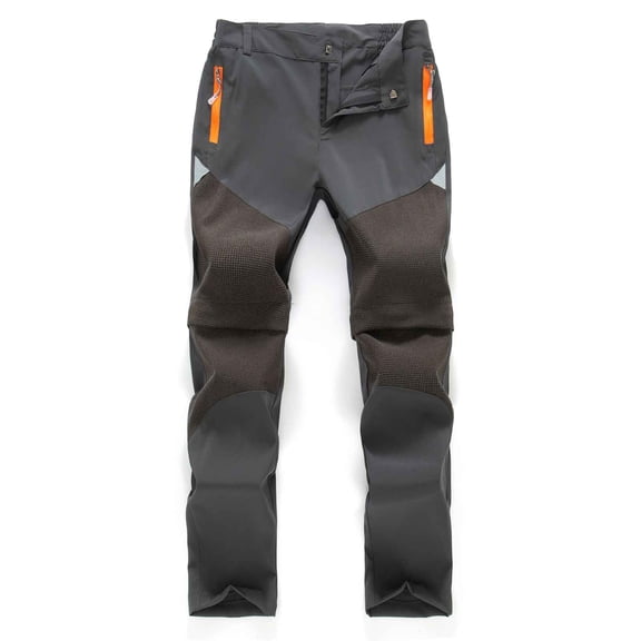 Gamivast Snow Pants Boys Lightweight Drying Detachable Legs Pants Waterproof Straight Leg Hiking Pant with Zipper Pockets Warm Insulated Trousers
