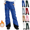 thumbnail image 1 of Gamivast Snow Pants for Women Water Resistant Winter Fleece Lined Ski Pants with Pockets Color Block Straight Leg Warm Snowboard Pant Outdoor Hiking Outfits, 1 of 7