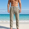 thumbnail image 1 of Gamivast Straight Leg Athletic Pants for Men with Zipper Pockets Elastic Drawstring Waist Lightweight Relaxed Fit Open Bottom Track Pants for Gym Travel and Outdoor Khaki M, 1 of 6