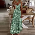 thumbnail image 1 of Gamivast Summer Dresses for Women Casual Loose V Neck Spaghetti Strap Maxi Dress Flowy Sleeveless Casual Dress Ditsy Floral Print Beach Holiday, 1 of 5