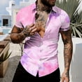 thumbnail image 1 of Gamivast Summer Shirts Abstract Print Lapel Collar Beach Shirts Button Down Casual Shirts Short Sleeve Graphic Pattern Holiday Festival Soft, 1 of 6