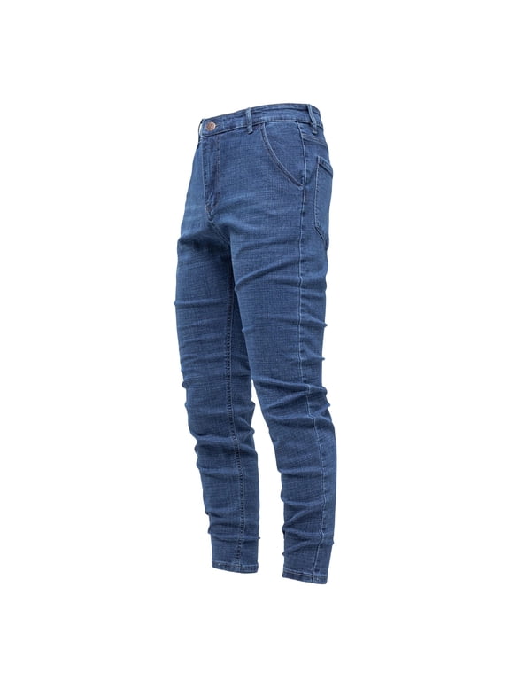 Sweatpants That Look Like Jeans Men Jean Texture Jean Sweatpants Button Closure Casual Pants Breathable Soft Durable Daily Home Outfits