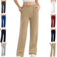 thumbnail image 1 of Gamivast Sweatpants Women Elastic Waist Side Pockets Straight Leg Lounge Pants Loose Fit Casual Pants Breathable Soft Comfy Joggers Athletic Daily, 1 of 2